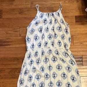 Halter Top Maxi Dress with Blue and Red Pattern